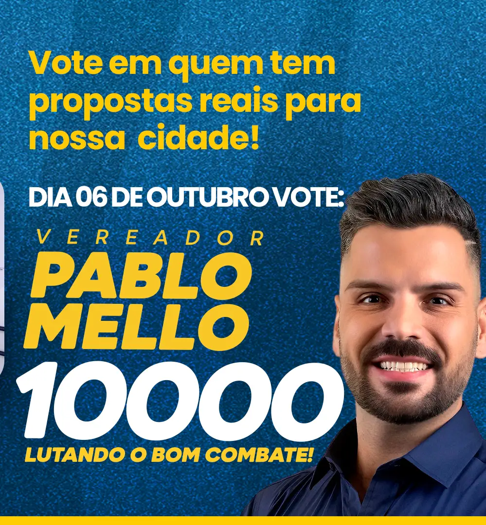 Pablo Mello, candidato a vereador do Rio pelo Republicanos, destaca sua trajetória e propostas para a cidade